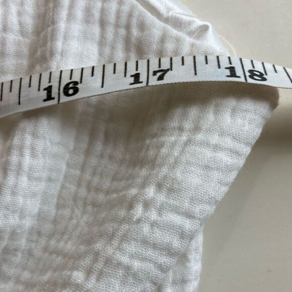 NWT HOUSE OF WALLACE L Gauzy Lace up white/purple Satin Ruffle Bottom Romper - Picture 6 of 11